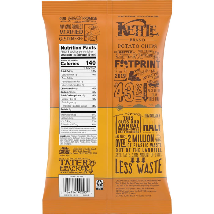 Kettle Brand  Potato Chips Honey Dijon  7.5 Oz