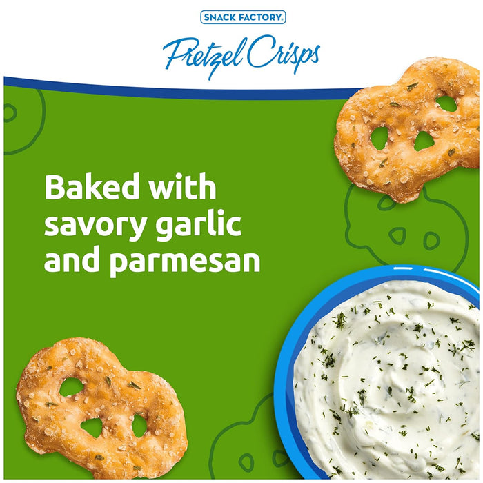 Snack Factory  Deli Style Garlic Parmesan Pretzel Crisps  7.2 Oz