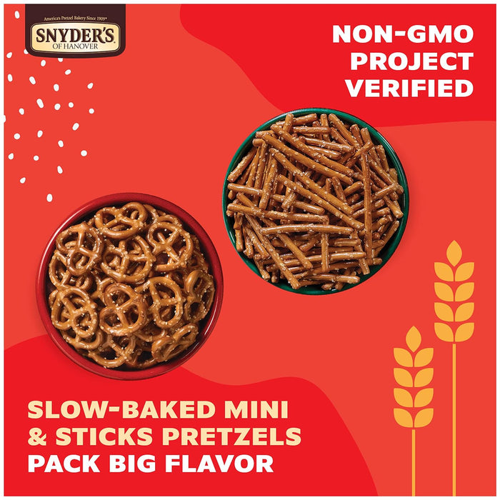 Snyder's of Hanover Pretzels Minis and Sticks 20 Ct Variety Pack