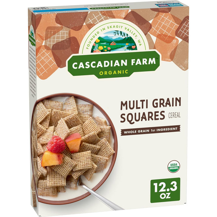 Cascadian Farm  Cereal Organic Multi Grain Squares   12.3 Oz