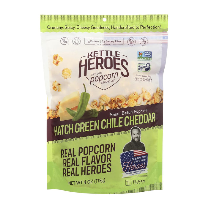 Kettle Heroes Artisan Popcorn  Hatch Green Chile Popcorn  4 Oz