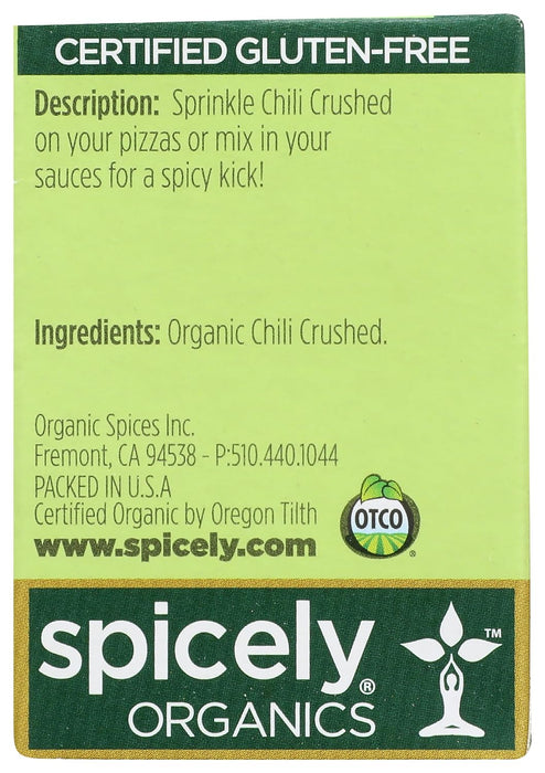 Spicely Organics  Organic Chili Pepper Crushed  .3 Oz