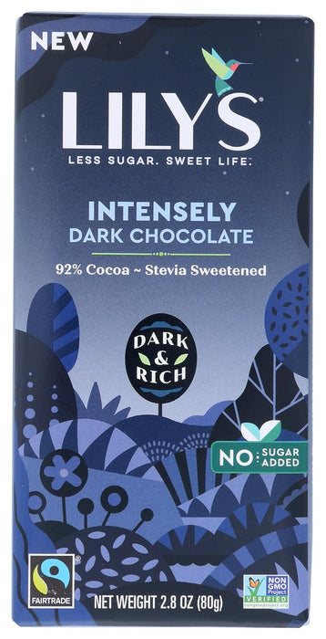 Lily'S  Intensely Dark Chocolate Bar 92% Cocoa   2.8 Oz