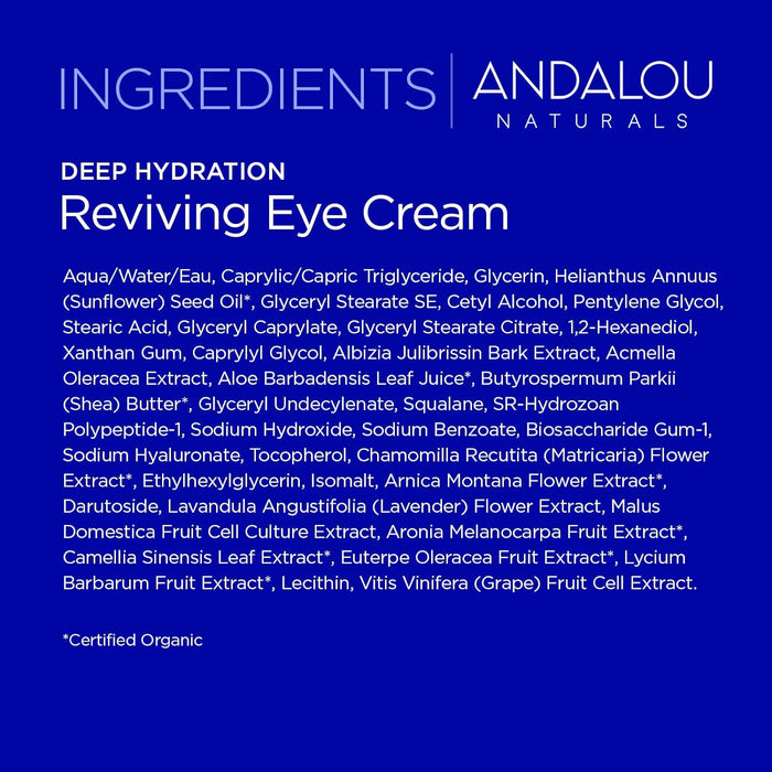 Andalou Naturals Eye Cream Deep Hydration Reviving 1 Each 0.45 Oz