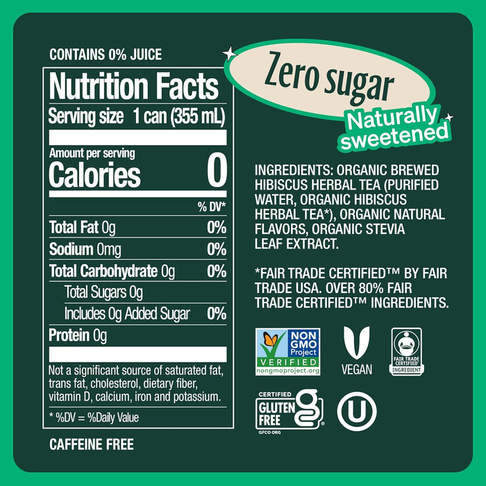 Zevia  Organic Zero Calorie Sweetened Earl Grey Tea Blood Orange  12 Fl Oz