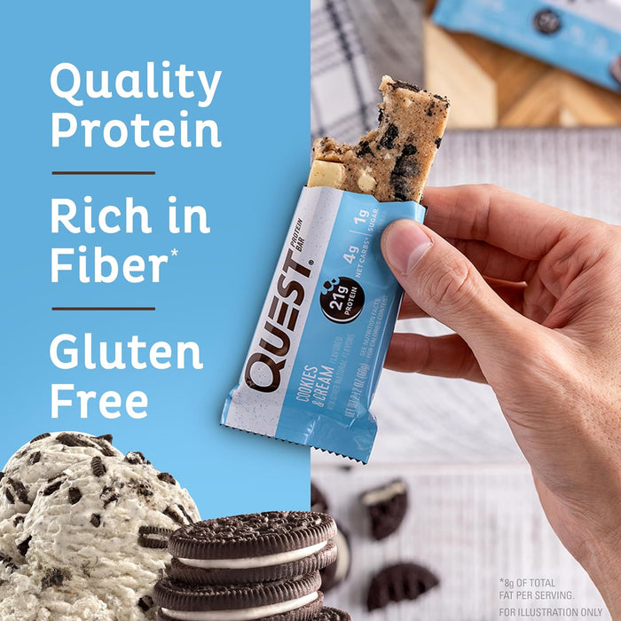 Quest Nutrition  Cookies And Cream Protein Bar 8.5 Oz