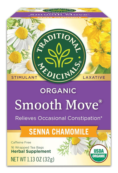 Traditional Medicinals  Organic Smooth Move Chamomile Herbal Tea 1 Tea Bags  16 Bag