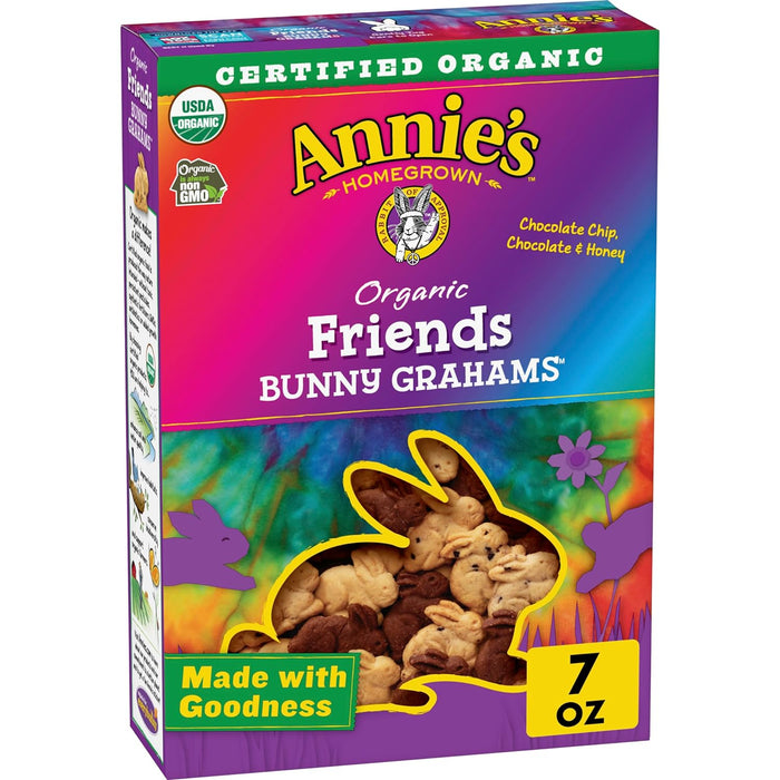 Annie'S Homegrown  Organic Bunny Grahams Honey Chocolate And Chocolate Chip  7 Oz