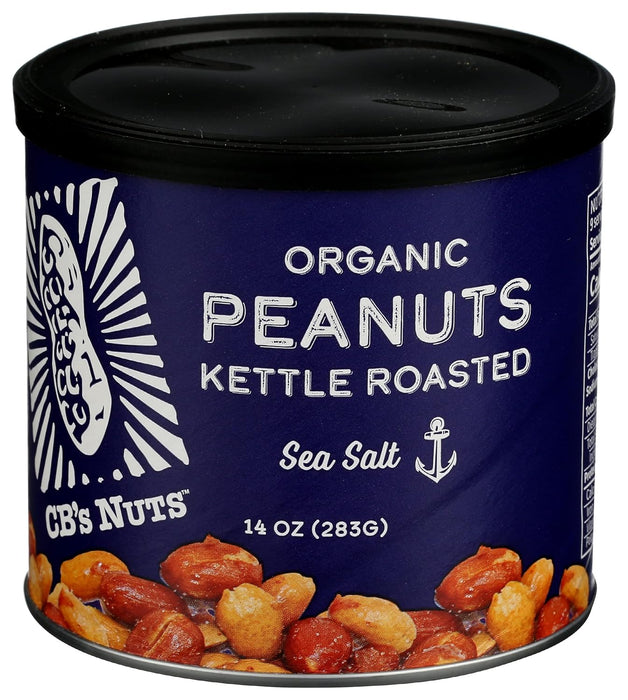 Cb`s Nuts Organic Kettle Roasted Sea Salt Peanuts 14 oz