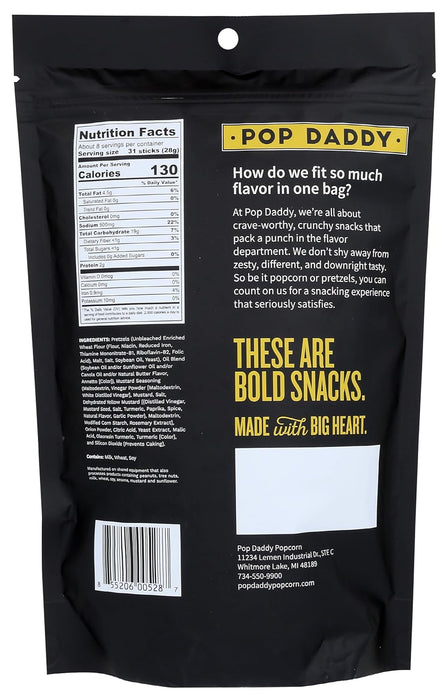 Pop Daddy  Yellow Mustard Seasoned Sticks  7.5 Oz