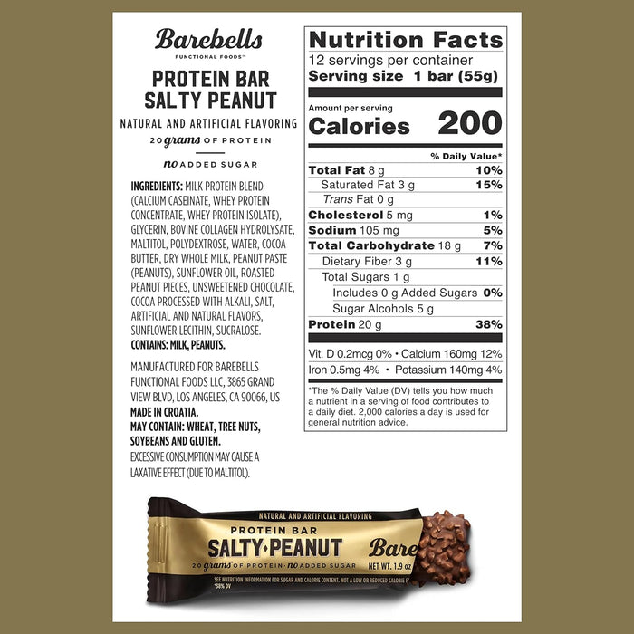 Barebells  Protein Bar Salty Peanut   1.94 Oz