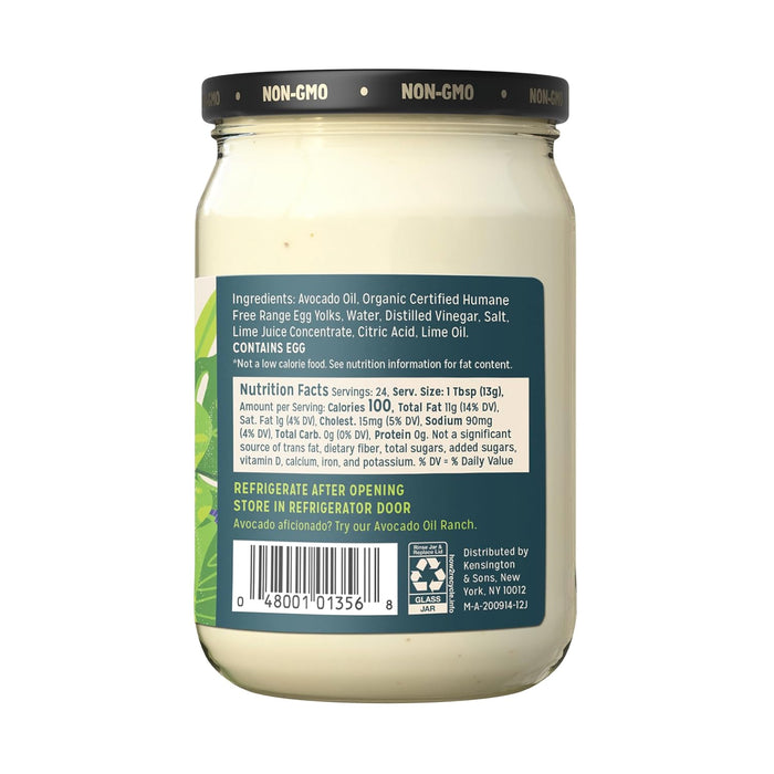 Sir Kensington's Avocado Oil Mayonnaise Jar 12 oz