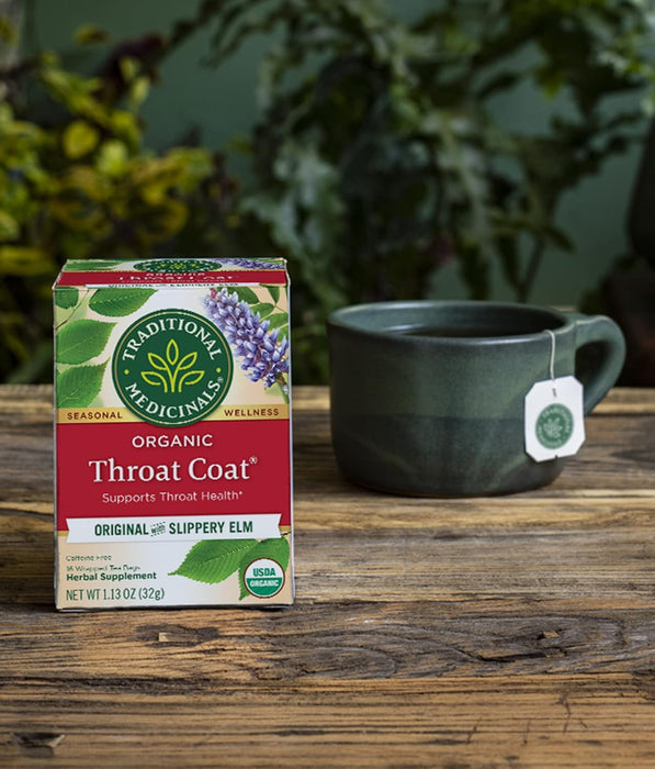 Traditional Medicinals  Organic Throat Coat Herbal Tea  16 Ct