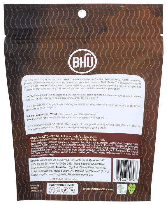 Bhu Foods  Keto Bites Double Dark Chocolate Cookie Dough   5.29 Oz