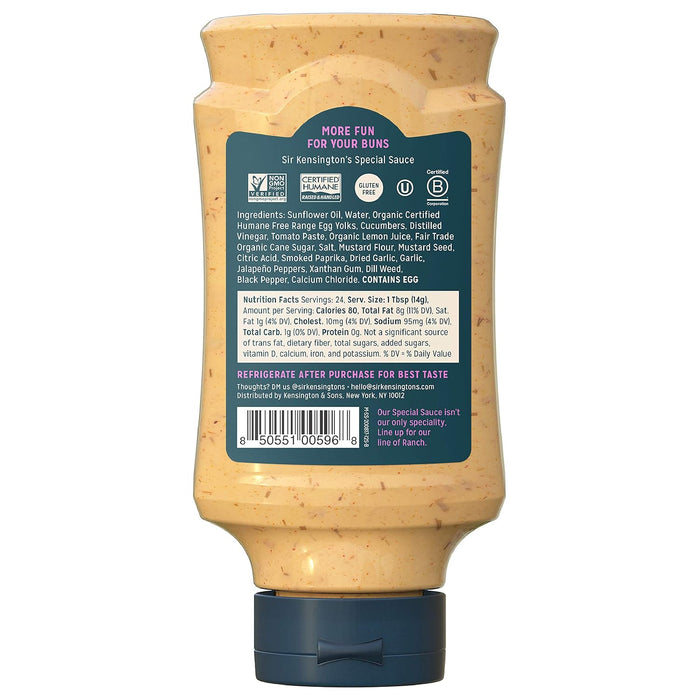 Sir Kensington's Mayo Special Sauce Squeeze Gluten Free 12 oz