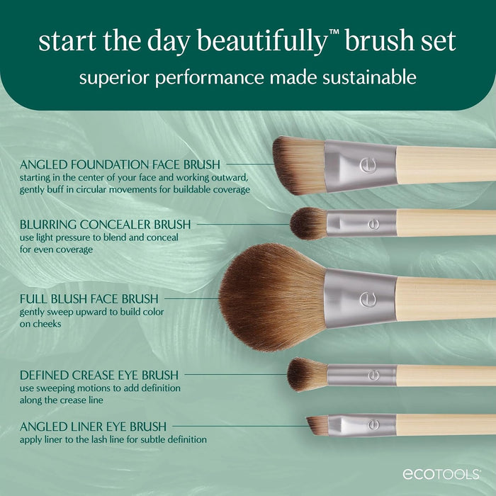 Eco Tools  Start The Day Beautifully Brush Kit   1 Ct