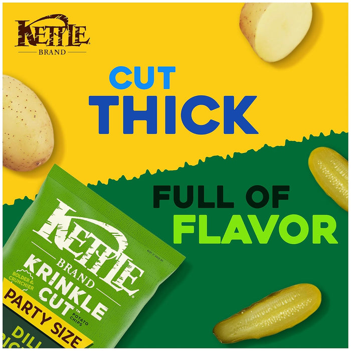 Kettle Brand Kinkle Chips Dill Pickle 13 OZ