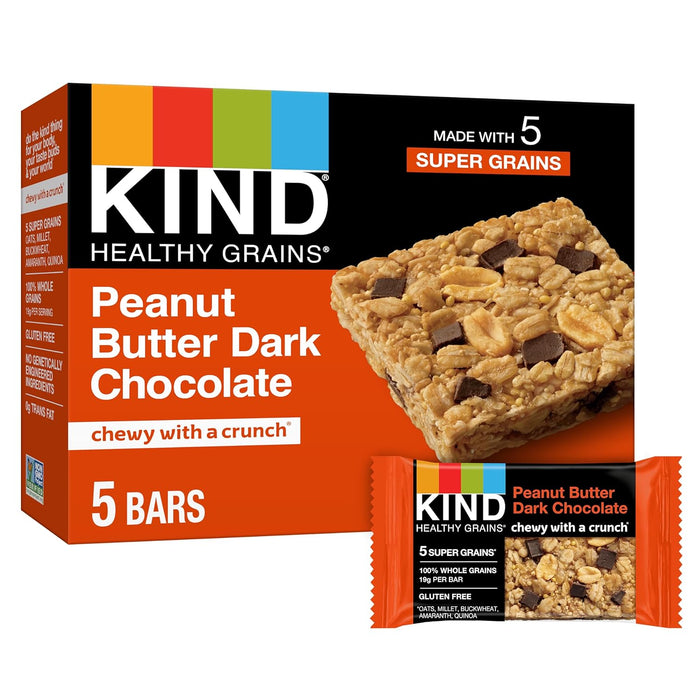 Kind  Granola Healthy Grains Peanut Butter And Dark Chocolate Bar   5/1.2 Oz