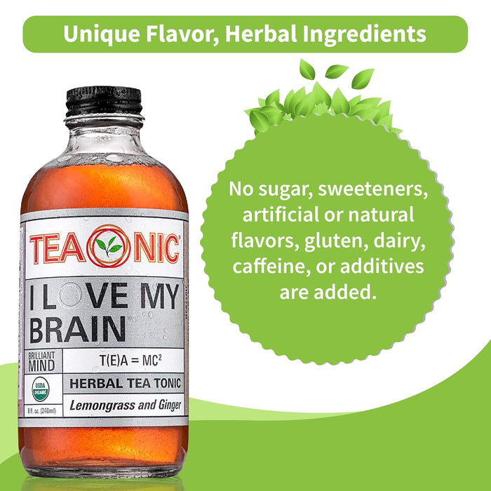 Teaonic  I Love My Brain Herbal Tea Supplement  8 Fl Oz