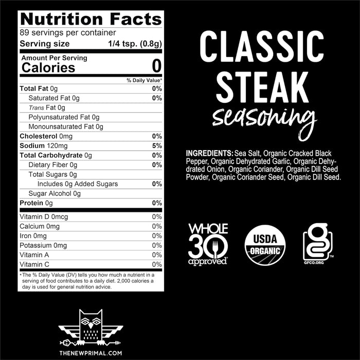 The New Primal  Noble Made Classic Steak Seasoning  2.5 Oz