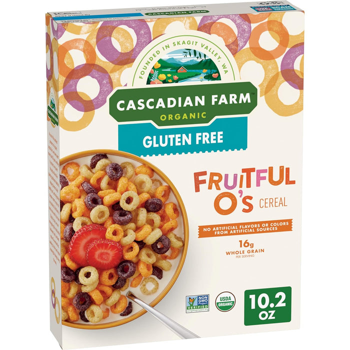 Cascadian Farm  Organic Cereal Fruitful Os   10.2 Oz