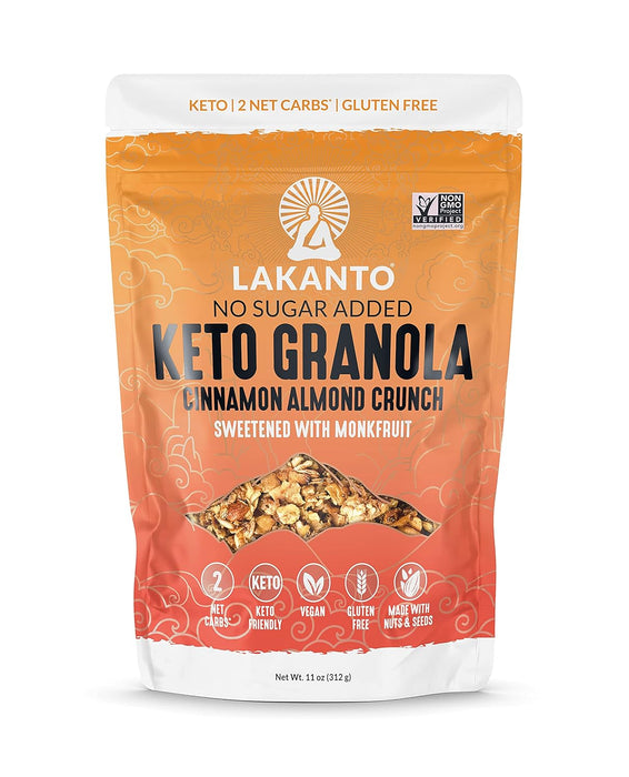 Lakanto  Granola Cinnamon Almond Crunch Keto No Sugar Added 312 Grams   11 Oz