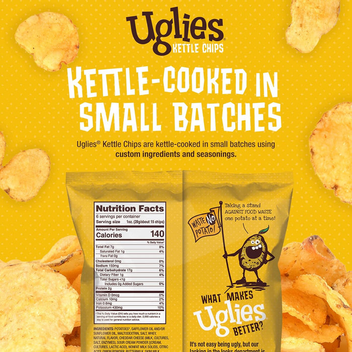 Uglies  Potato Chips Cheddar & Sour Cream  6 Oz