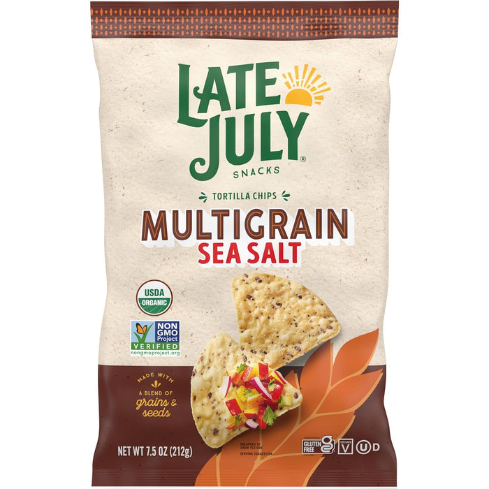 Late July  Tortilla Chips Multigrain Sea Salt Gluten Free  7.5 Oz