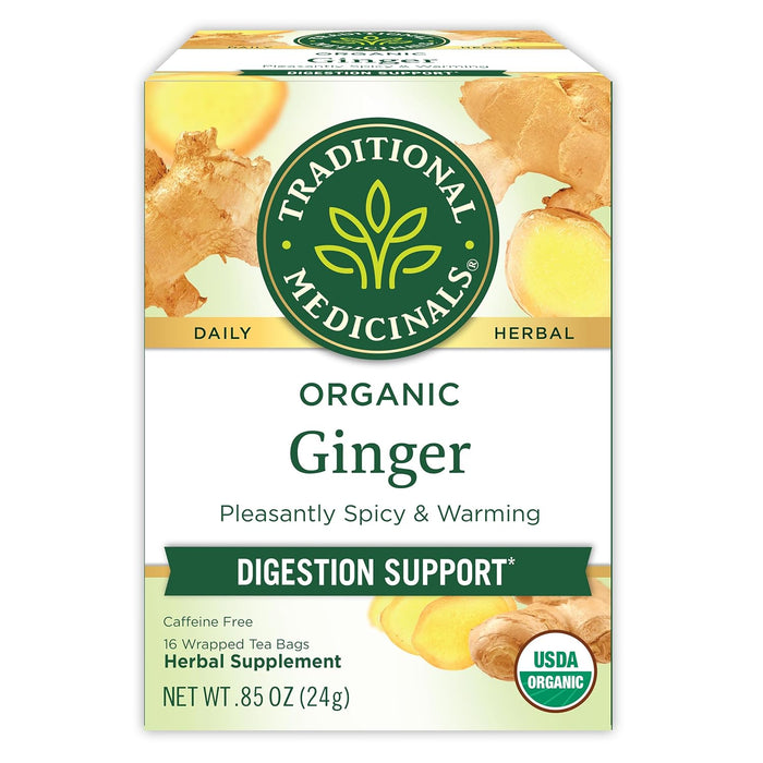 Traditional Medicinals  Organic Ginger Herbal Tea  Tea Bags  16 Bag