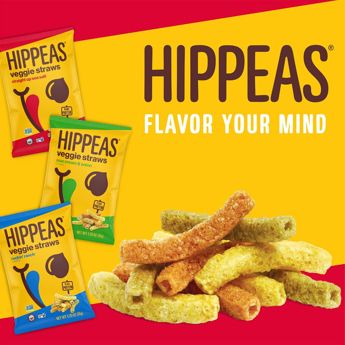 Hippeas  Veggie Straws Straight Up Sea Salt  3.75 Oz.