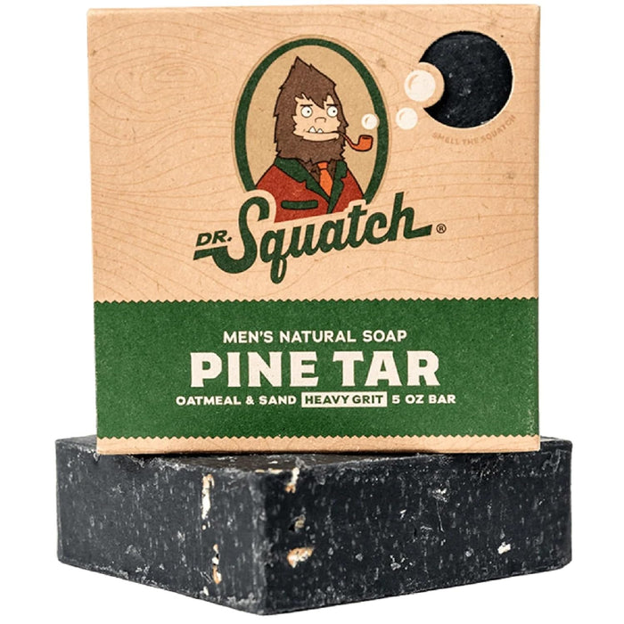 Dr. Squatch All Natural Bar Soap for Men with Heavy Grit Pine Tar 5 OZ