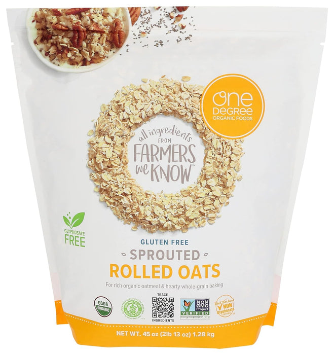 One Degree Organic Foods  Organic Sprouted Rolled Oats   45 Oz