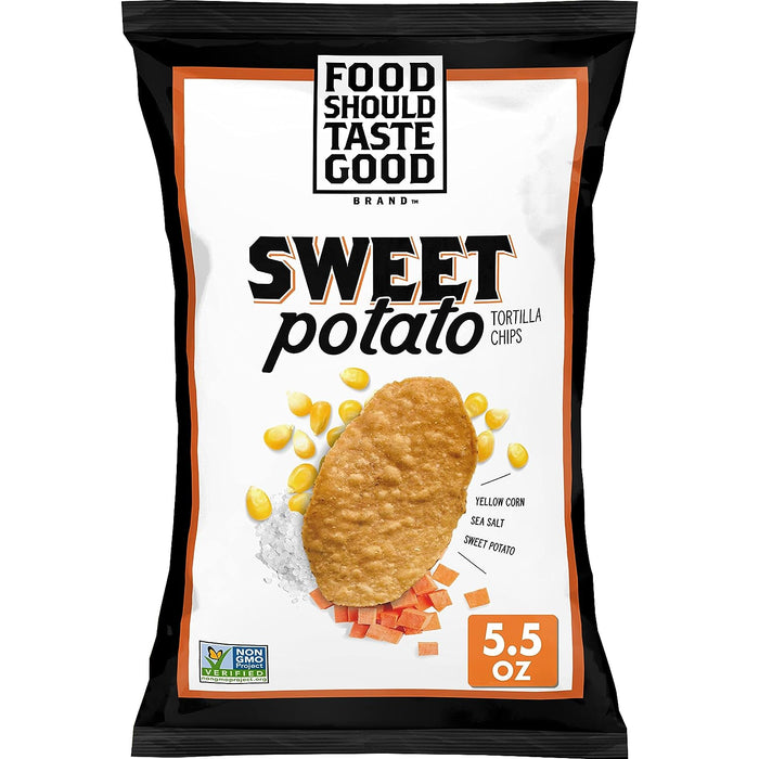 Food Should Taste Good  Sweet Potato Tortilla Chips Sweet Potato  5.5 Oz