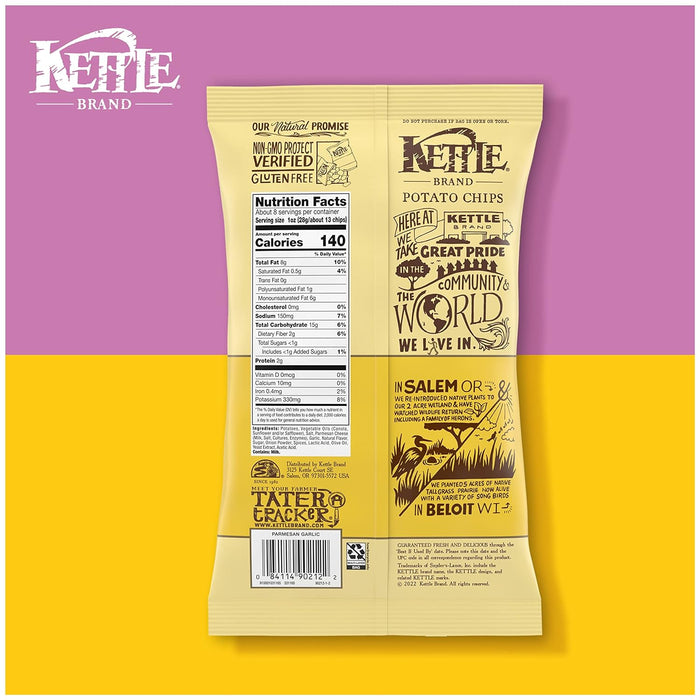 Kettle Brand  Potato Chips Parmesan Garlic  7.5 Oz