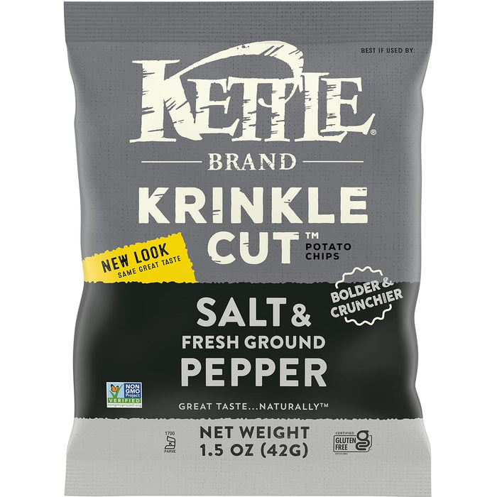 Kettle Brand  Sea Salt & Crushed Black Pepper Potato Chips  1.5 Oz