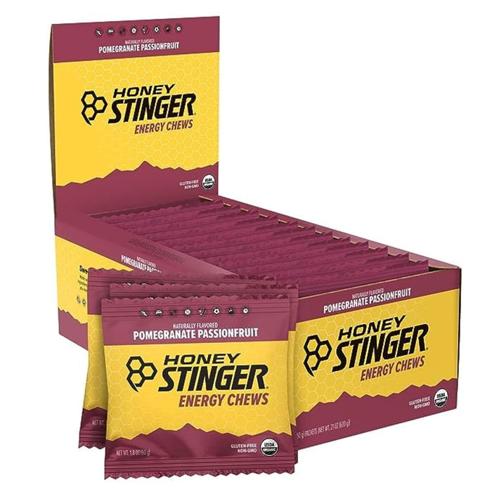 Honey Stinger Energy Chew Organic Pomegranate Passion Fruit 1.8 Oz