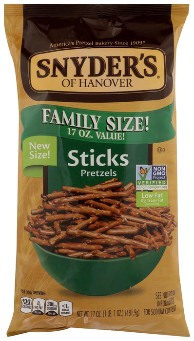 Snyder'S Of Hanover  Pretzel Sticks Family Size  17 Oz