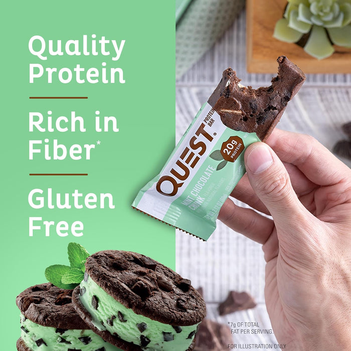 Quest Nutrition  Protein Bar Mint Chocolate Chunk   2.12 Oz