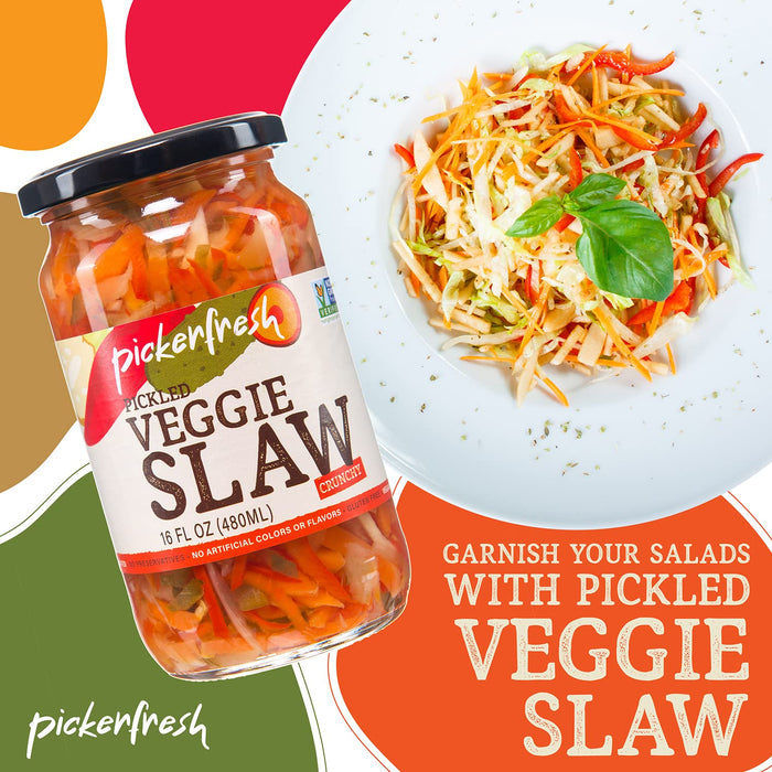 Pickerfresh Pickled Veggie Slaw Crunchy 16 fl oz