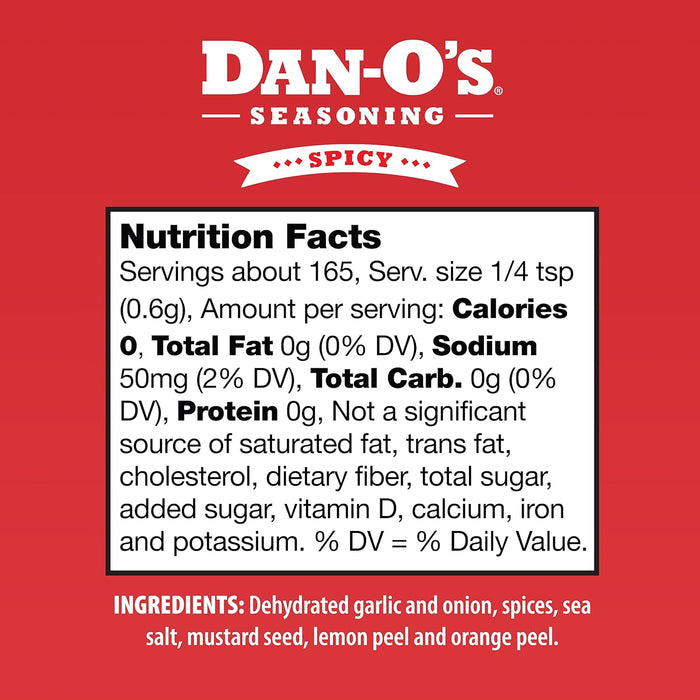 Dan-O`S Seasoning  Dan O'S Starter Pack: All Natural  Low Sodium  No Sugar  No Msg  Gluten-Free  Cas