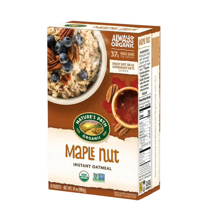 Nature'S Path  Organic Maple Nut Oatmeal Individual Pouches   14 Oz