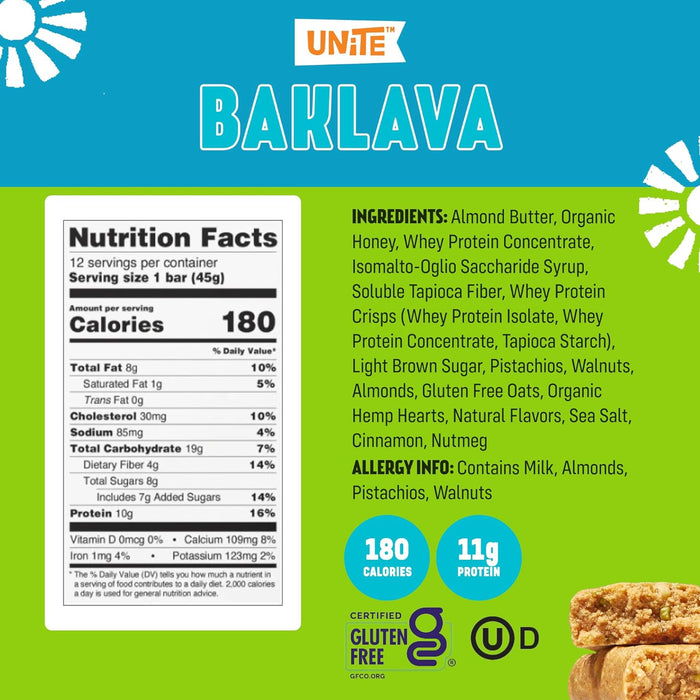 Unite Protein Bars Baklava 1.59 OZ