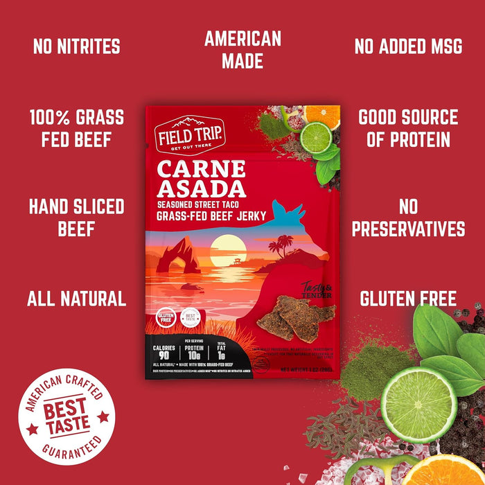 Field Trip, Carne Asada Street Taco Beef Jerky, 1 Oz