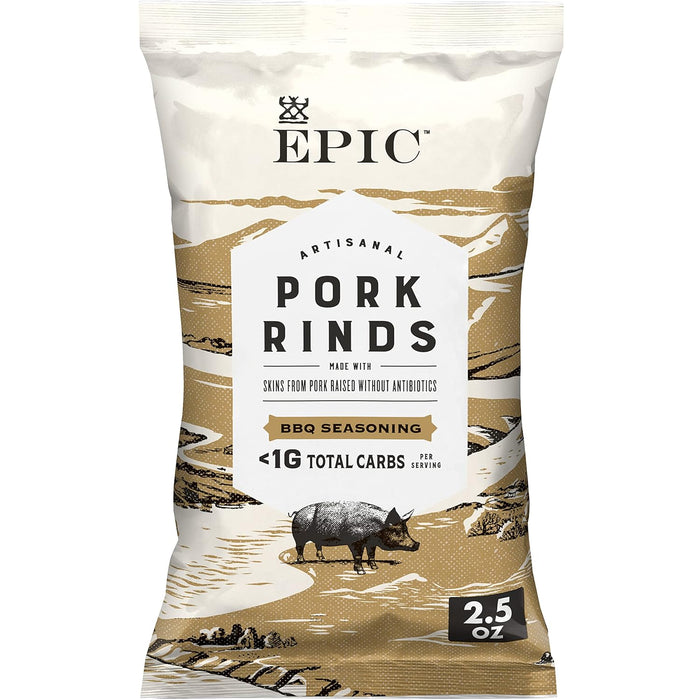 Epic International  Pork Rinds Texas Bbq Seasoning  2.5 Oz