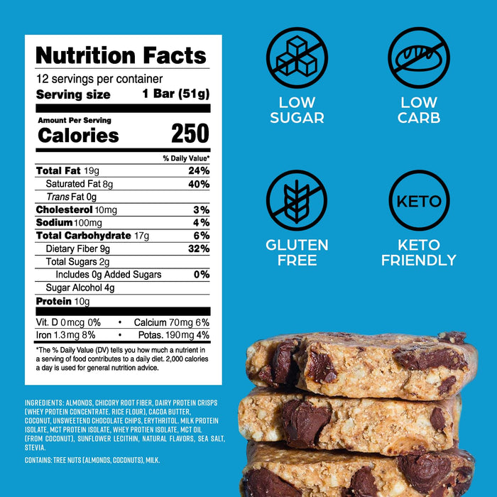 Keto Krisp  Almond Butter Chocolate Chip Bar  1.8 Oz