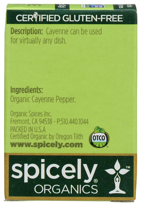 Spicely Organics  Organic Cayenne Pepper  .45 Oz