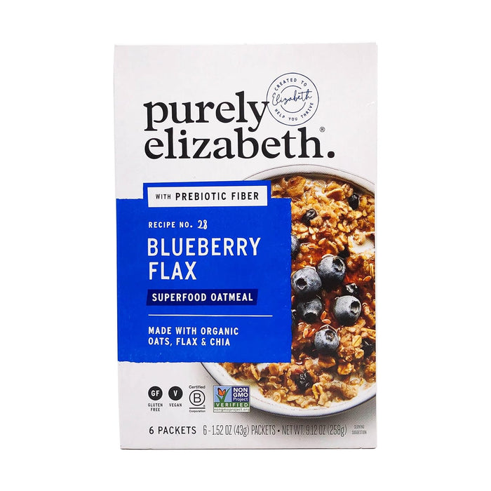 Purely Elizabeth  Organic Superfood Oatmeal Blueberry Flax   9.12 Oz