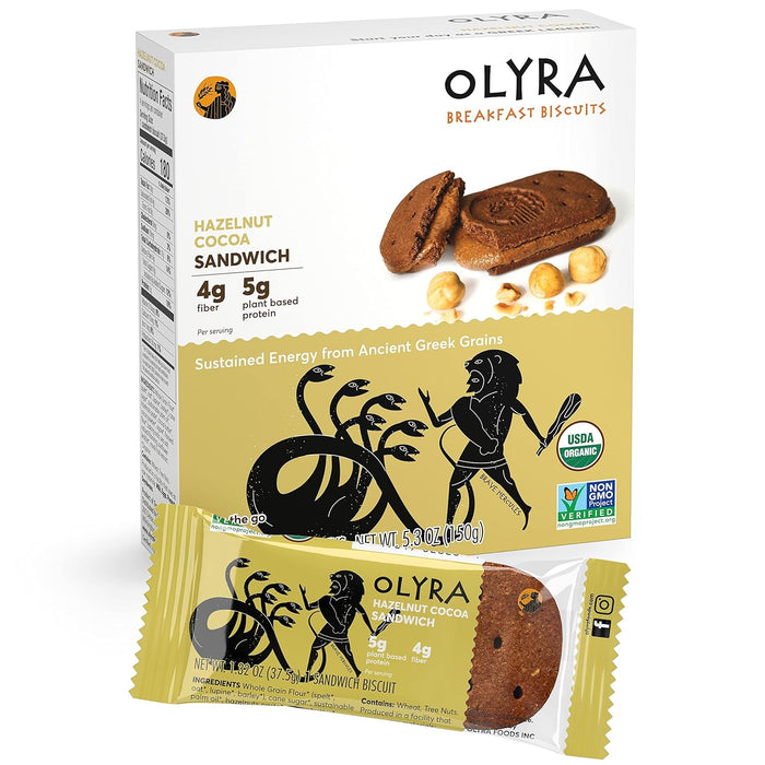 Olyra  Breakfast Sandwich Biscuit Hazelnut Cocoa   5.3 Oz