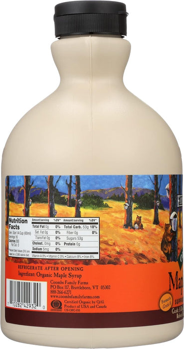 Coombs Family Farms  Organic Grade A Dark Maple Syrup  32 Oz