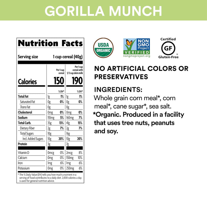 Nature'S Path-Envirokidz  Gorilla Munch Corn Puffs Cereal Organic  23 Oz